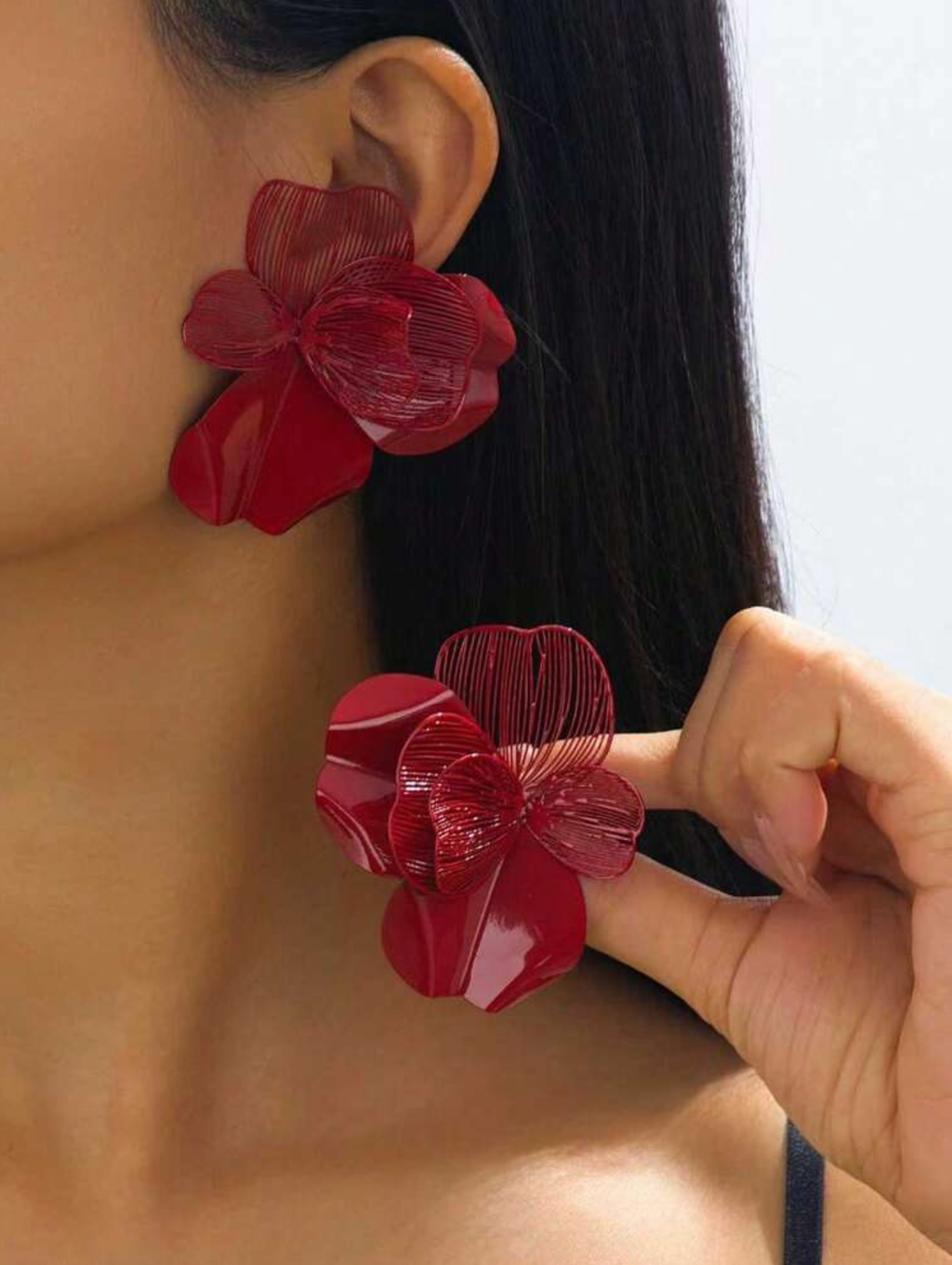 Belle Stud Earring Maroon