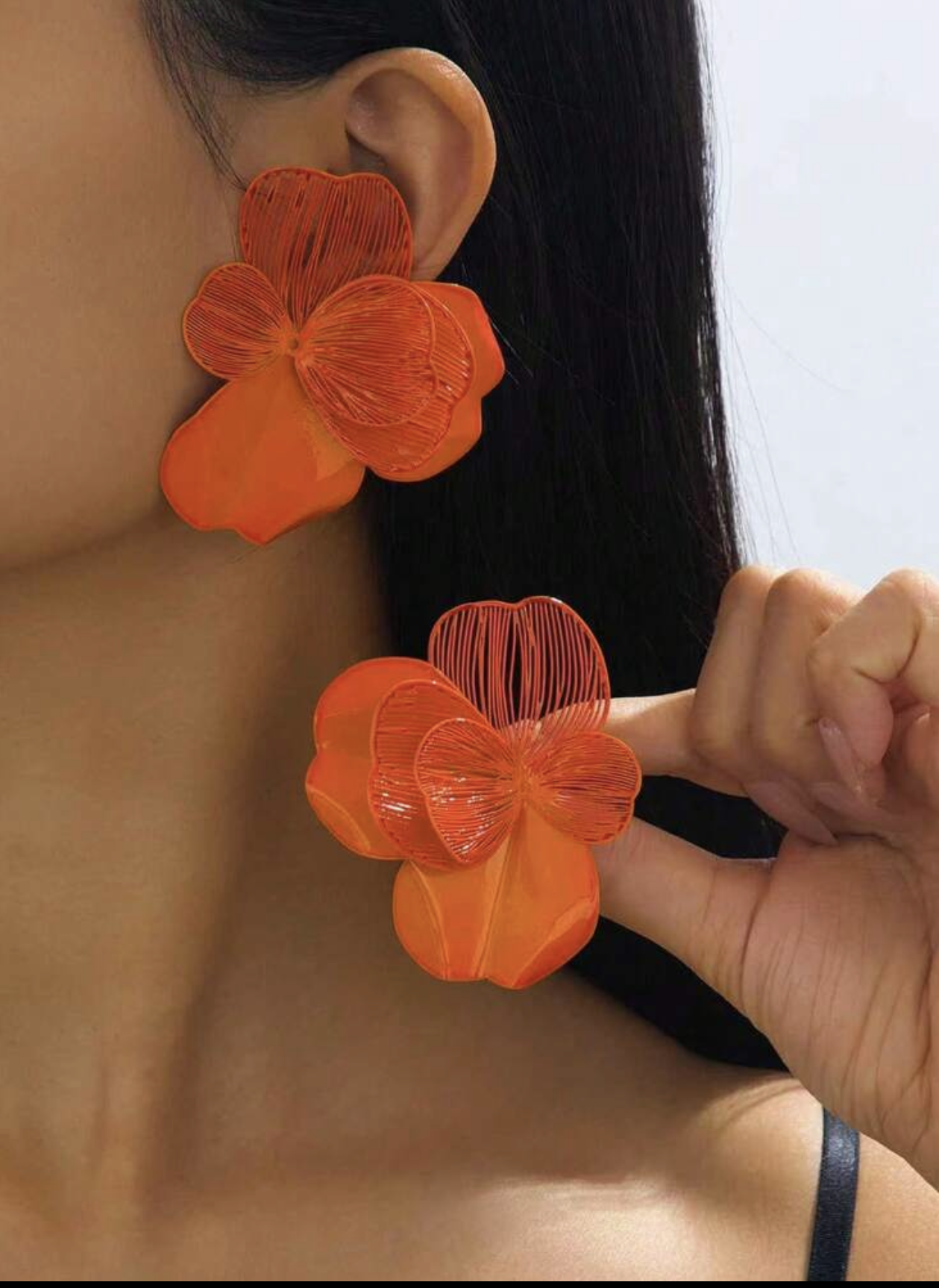 Belle Stud Earrings Orange