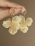 Ayana Shimmer White Petal Earring