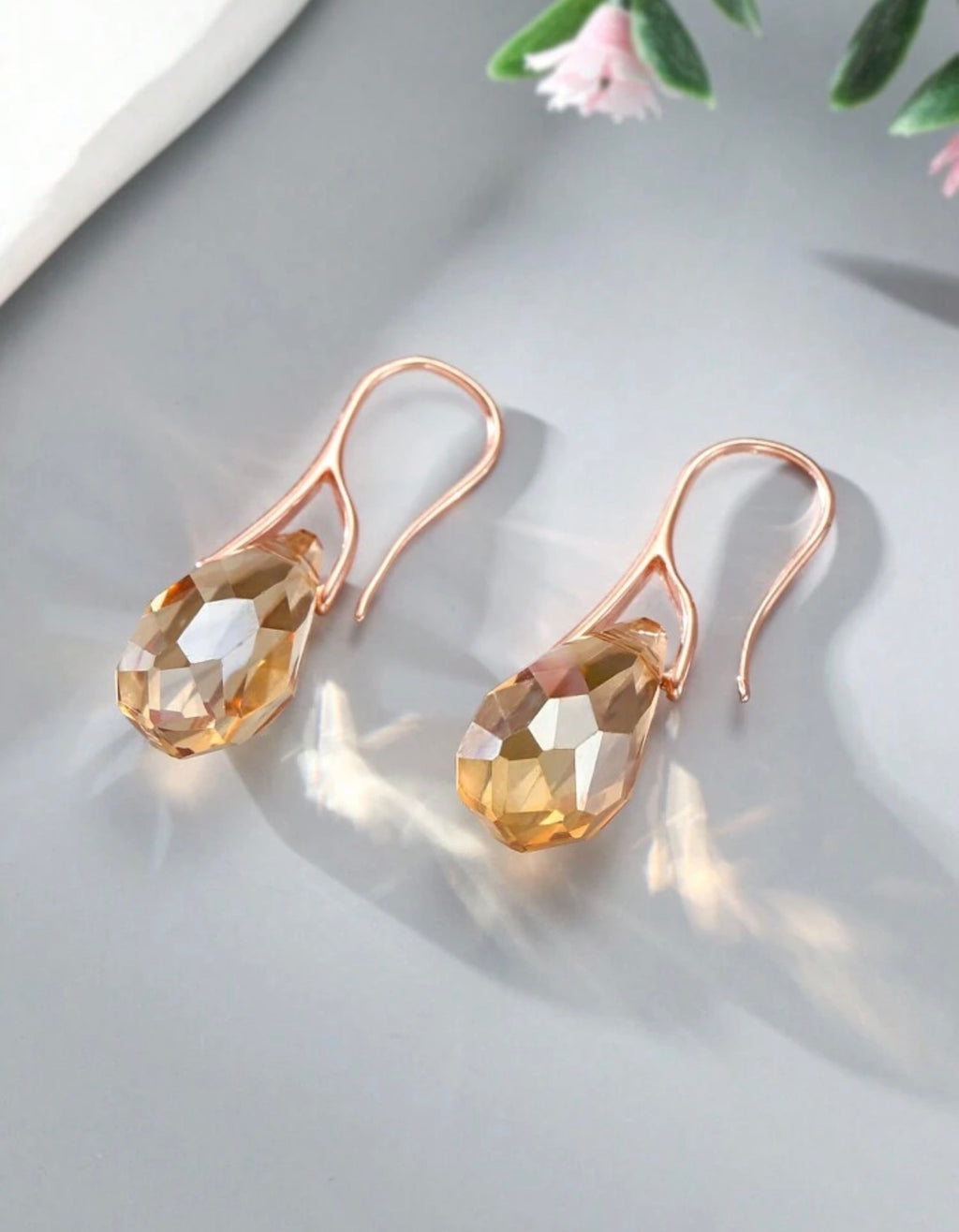 Tulip Crystal Dangle Earring